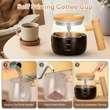 Rechargeable Self-Mixing Coffee Mug 500ml – Waterproof Design