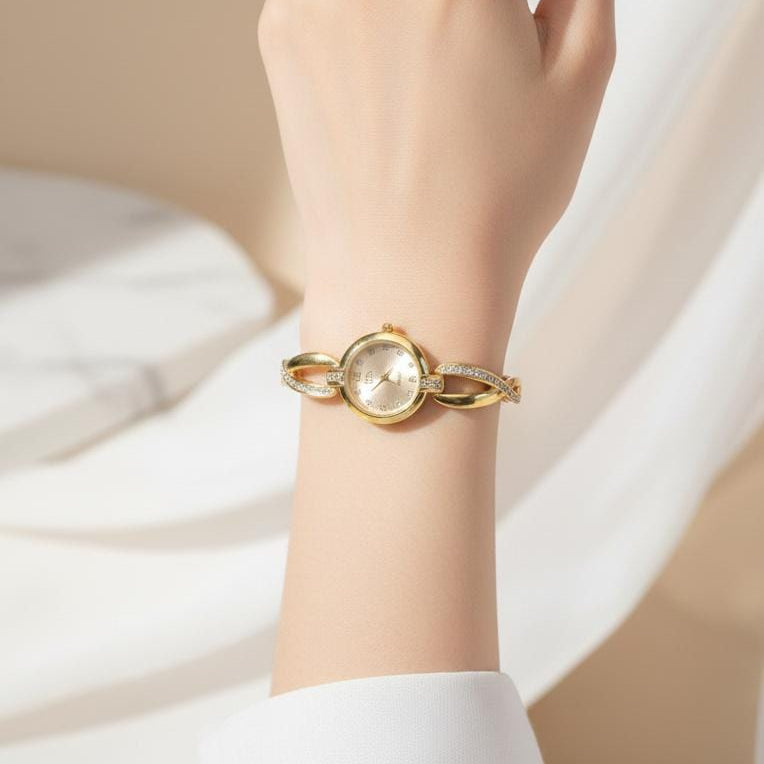 Women’s Elegant Zircon Korean Watch