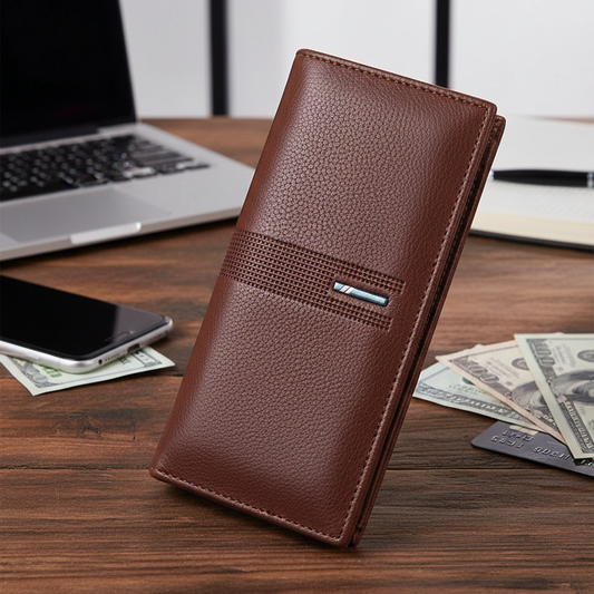 Men's Leather Long Wallet