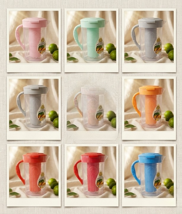 Premium 2.8L Water Jug & 6 Glasses Set – Unbreakable Plastic (Random Color)