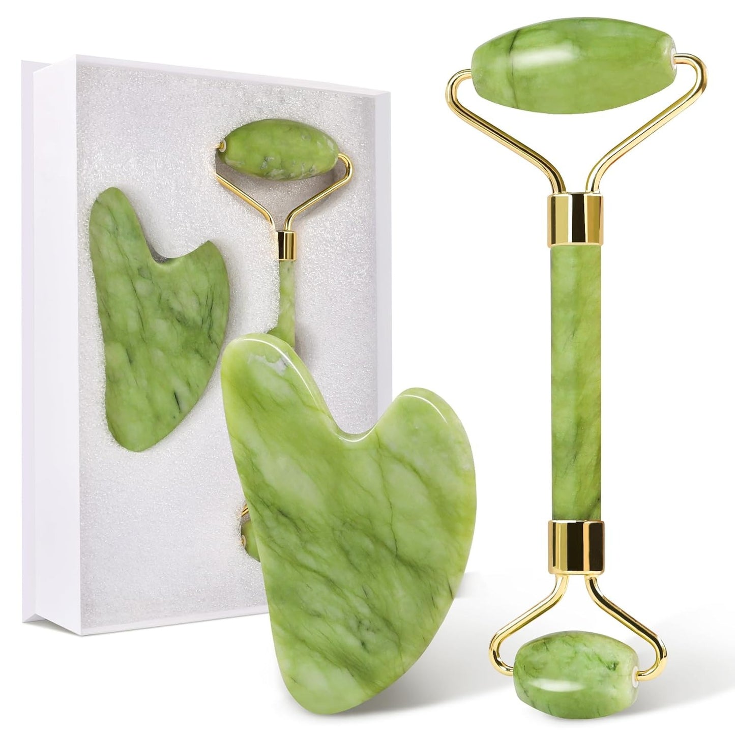 Jade Face Roller & Gua Sha