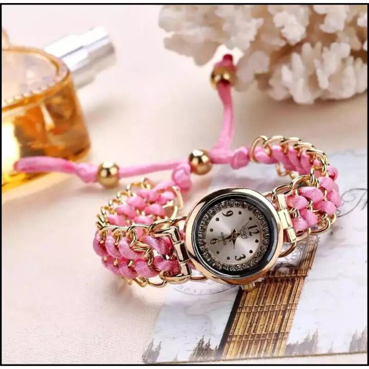 Girls’ Luxury Woven Bracelet Watch