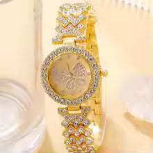Luxury Butterfly Rhinestone Watch Set